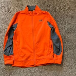 Under Armour Bright Orange and Charcoal Zip Up